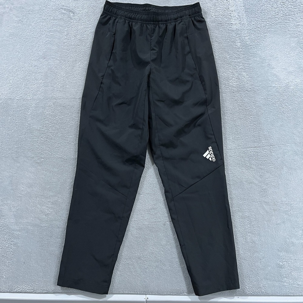 Adidas Track Pants‎ Mens Medium Black Tapered Leg Lightweight Soccer Workout Gym